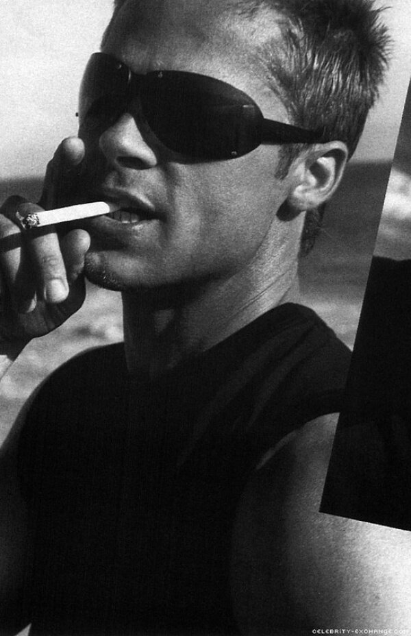 Brad Pitt smoking